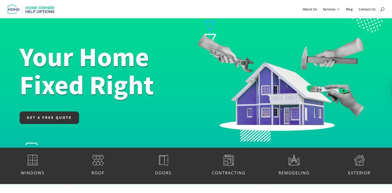 Homeowner Pro Experts clean digital guidance and consultation portal
